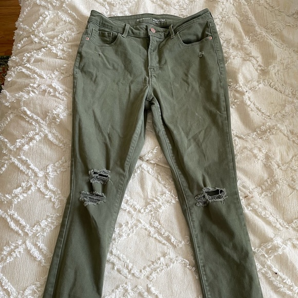 Old Navy Pants - Old Navy Rockstar Green Jeans
